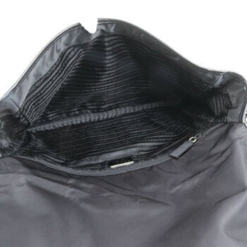 Prada Tessuto triangular logo leather business ba… - image 6